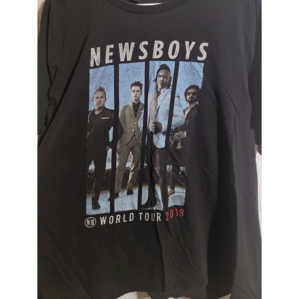 District The Concert Tee News Boys United Tour 2018 Size 3XL Black T-Shirt Men's